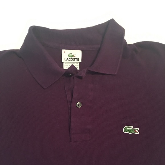 Men’s Grape LaCoste Polo. Size 4 (Medium) - Picture 2 of 8